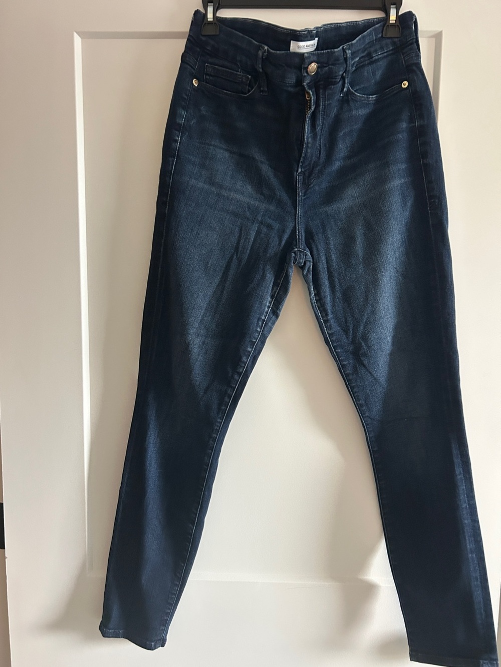 Good American Dark Blue High-Rise Skinny Jeans